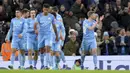 Skor 2-0 bertahan hingga laga usai. Kemenangan Manchester City tersebut semakin mengokohkan posisi mereka sebagai pemuncak klasemen Liga Inggris 2021/2022 dengan koleksi 60 poin dari 24 pertandingan. (AP/Jon Super)