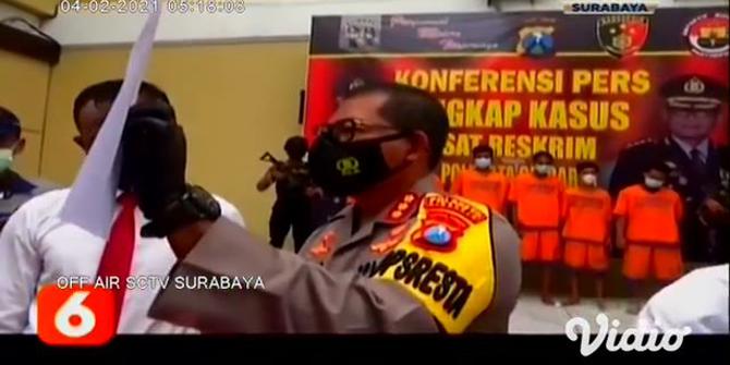 VIDEO: Polisi Tangkap 8 Pengeroyok Sepasang Kekasih di Sidoarjo