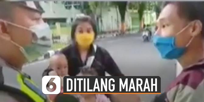 VIDEO: Viral Pengendara Motor Tak Pakai Helm Marah-Marah Ditilang Polisi