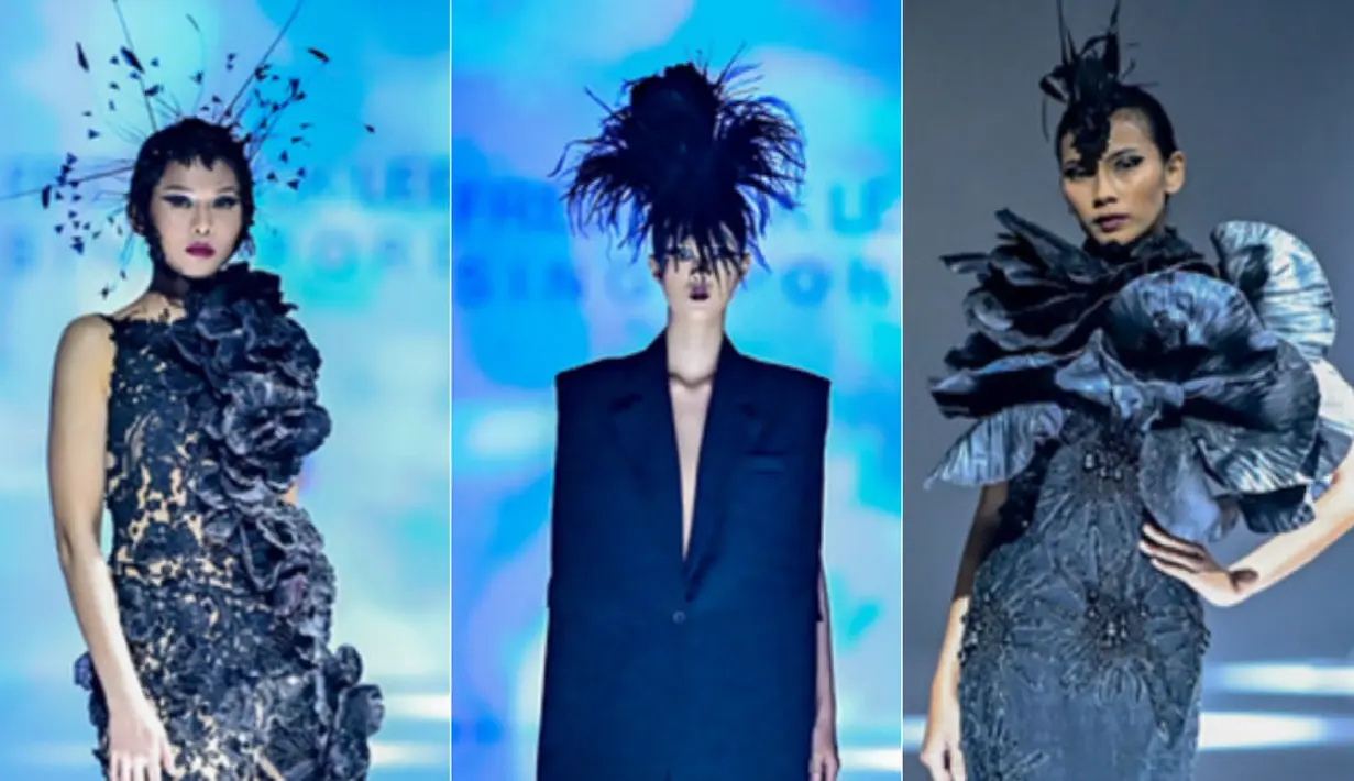 Frederick Lee terus-menerus mengejar tren baru, keahlian yang autentik dan unik yang memamerkan sentuhan modern dan detail avant-garde yang membawa emosi dan jiwa ke Jakarta Fashion Week.  Gaun dihiasi dengan kelopak bunga yang halus menciptakan tampilan yang secara inheren feminin, sangat estetis. [Jakarta Fashion Week]