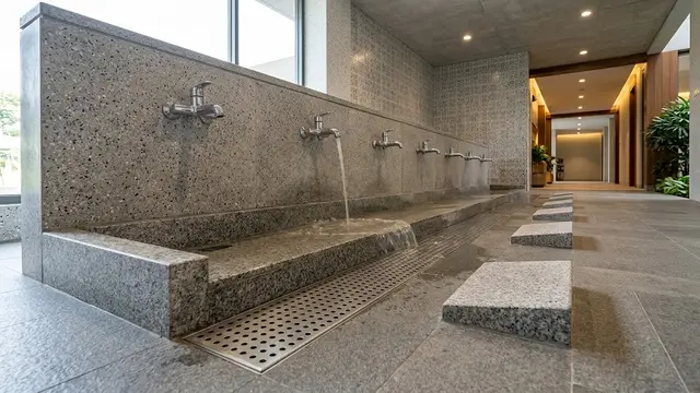 Model Tempat Wudhu dengan Saluran Air yang Praktis