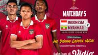 Link Live Streaming Piala AFF U-19 2022 : Indonesia Vs Myanmar di Vidio Malam Ini. (Sumber : dok. vidio.com)