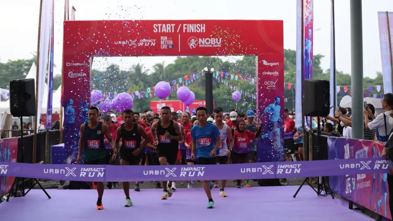 URBNX Community Platform menggelar fun run bertajuk URBNX Impact Run pada Sabtu 27 November 2022. tema Run for A Better Life, sebanyak 250 peserta berlari di Kawasan Lippo Village. (Dok Lippo)