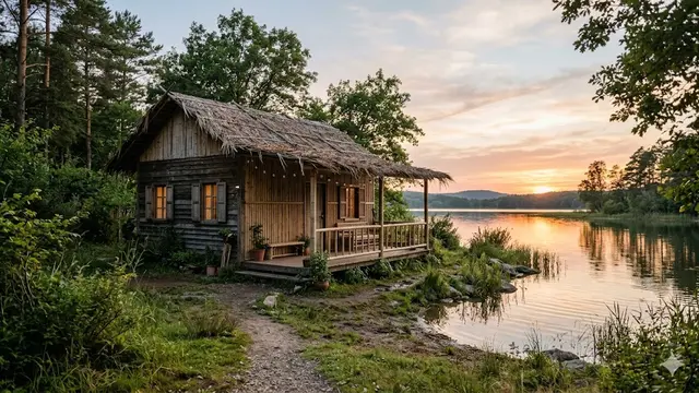 Inspirasi Rumah Hemat Biaya di Desa Pinggir Danau Kecil