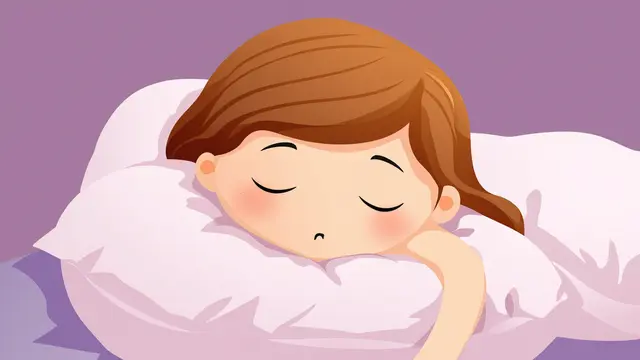 Seorang anak sedang tidur.