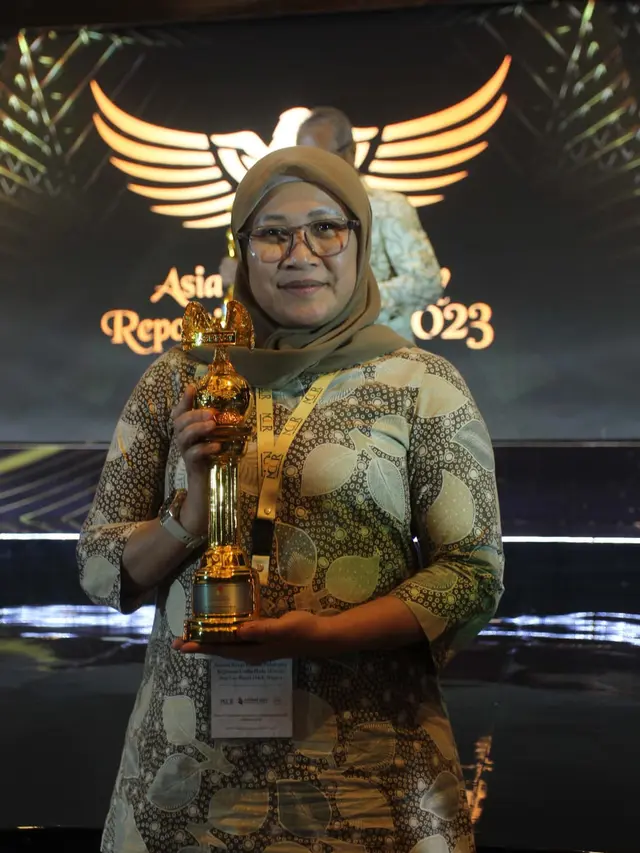 SKK Migas mendapat peringkat Emas di Asia Sustainability Report Rating (ASRRAT) yang diadakan oleh National Center for Corporate Reporting (NCCR) di Jakarta (6/11/2023). (Dok SKK Migas)