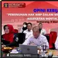 Kepala Kantor Wilayah (Kakanwil) Kementerian Hukum dan Hak Asasi Manusia Kepulauan Bangka Belitung, Harun Sulianto beserta jajaranya mengikuti diskusi mengenai pemenuhan hak warga binaan pemasyarakatan (WBP) dalam mendapatkan pelayanan kesehatan mental di dalam lembaga pemasyarakatan.