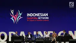 Suasana 4th Congress of Indonesian Diaspora yang diisi oleh Menteri Keuangan Sri Mulyani di Kota Kasablanka, Jakarta, Sabtu (1/7). Dalam diskusi tersebut membahas state of the world 2017 : oportunities and risks for indonesia. (Liputan6.com/Angga Yuniar)