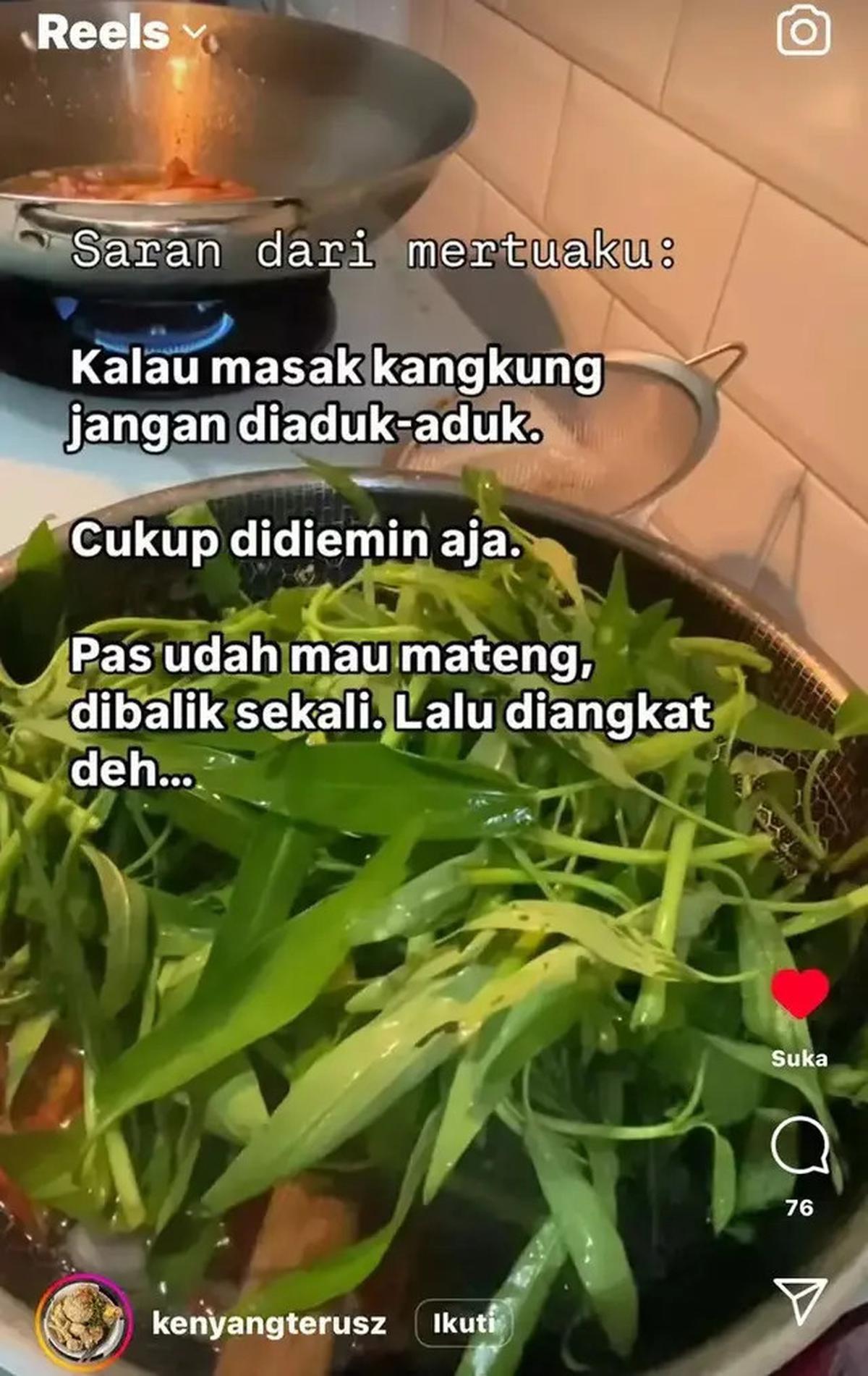 Cara Menumis Kangkung agar Tetap Hijau dan Tidak Layu