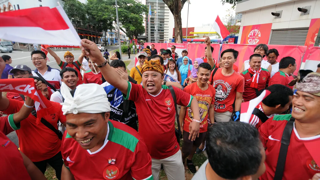 Kehebohan Suporter Timnas Indonesia U-23 Saat Geruduk Stadion Jalan Besar Singapura