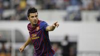 4. David Villa - Keunikan terjadi saat David Villa ditransfer dari Valencia ke Barcelona. Jelang menandatangani kontrak pada 2010, Villa disodori klausul anti rasisme dalam kontraknya. (AFP/Aaron Sprecher)