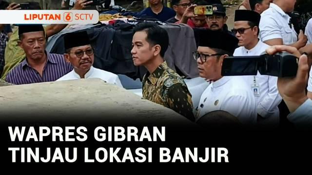Wakil Presiden RI, Gibran Rakabuming meninjau kondisi warga perumahan Ciledug Indah, Tangerang, Banten, pascadilanda banjir. Gibran berjanji akan mencarikan solusi.