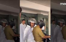 VIDEO: Momen Dedi Mulyadi 'Ngibrit' dari Kemendagri Pakai Helm Naik Motor "Tak Ada Plat, Ditilang Nih"