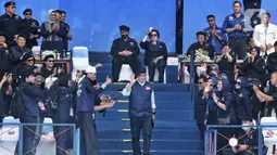Kegiatan yang dihadiri ribuan kader dan simpatisan Partai Nasdem tersebut beragendakan orasi politik dan konsolidasi internal partai. (Liputan6.com/Angga Yuniar)