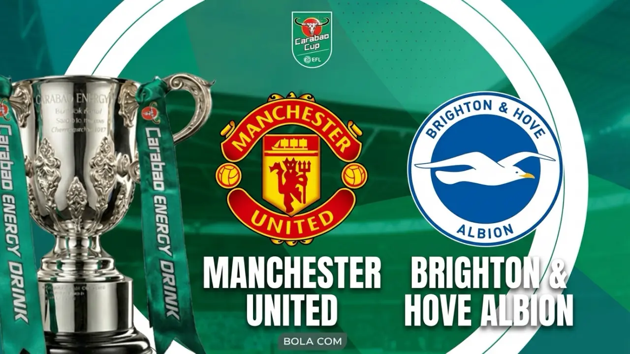 Ilustrasi Manchester United Vs Brighton, Carabao Cup