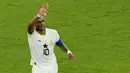 Andre Ayew mencetak satu gol dalam pertandingan yang pada akhirnya dimenangkan oleh Portugal dengan skor 2-3. Pemain berusia 32 tahun itu merupakan pemimpin Ghana di Piala Dunia 2022. (AP/Francisco Seco)