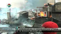 20 kepala keluarga di Kembangan Utara, Jakarta Barat, terpaksa mengungsi akibat kebakaran.