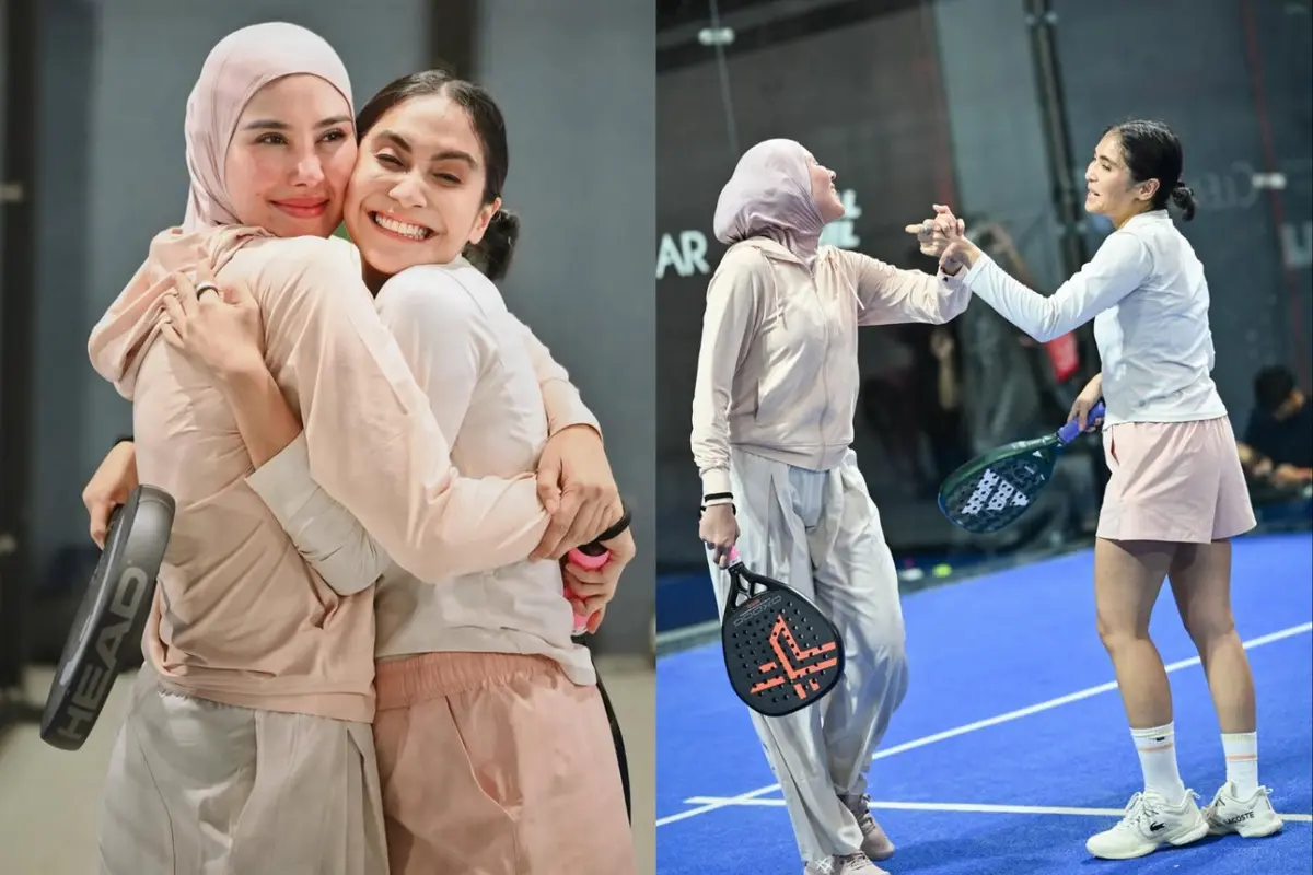Potret Syahnaz Sadiqah Main Padel Bareng Caca Tengker/Instagram @syahnasz