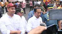 Presiden Jokowi saat berkunjung ke Pasar Sukaramai, Kota Medan