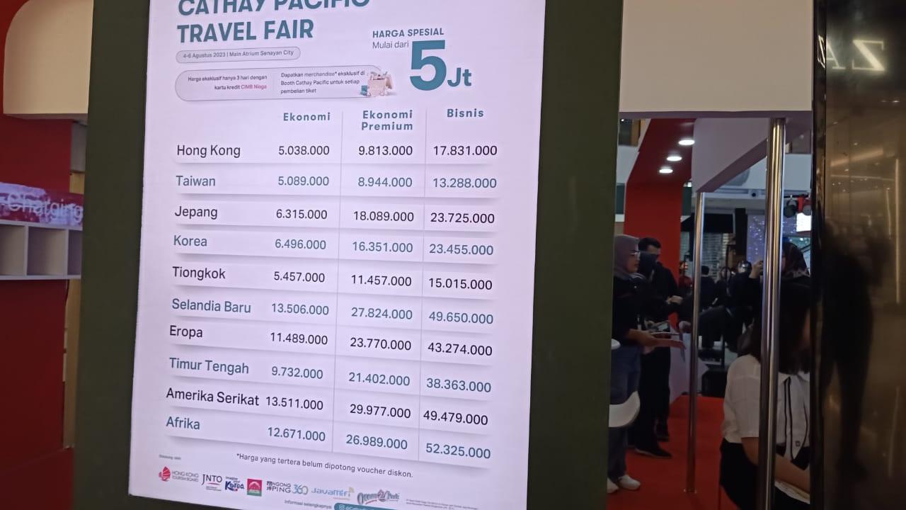 Berburu Tiket Pesawat di Cathay Pasific Travel Fair, Terbang ke Hong Kong Mulai dari Rp5 Jutaan