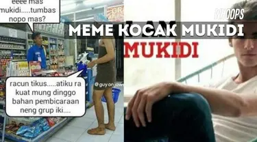 Tak hanya guyonannya, meme dan parodi tentang Mukidi pun jadi ramai di jagat netizen