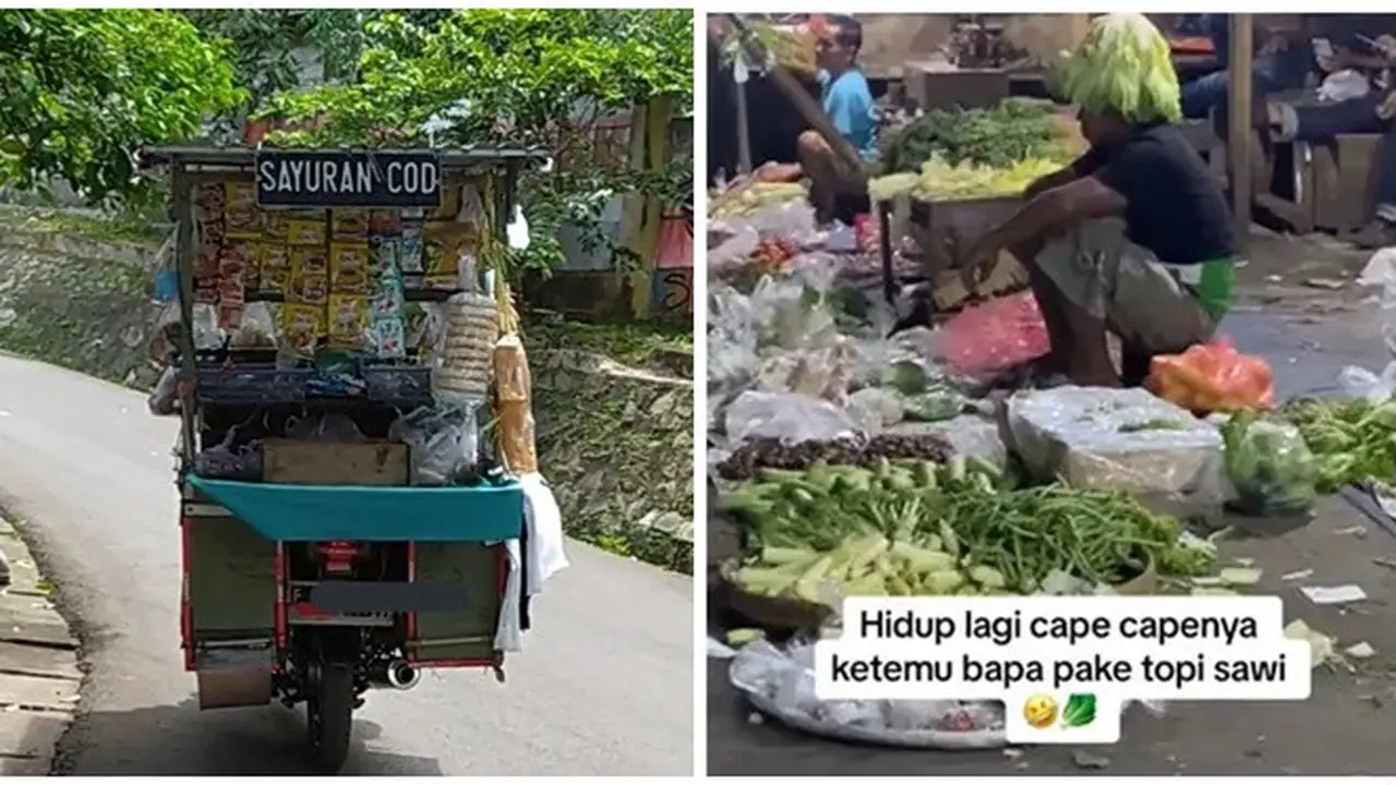 6 Potret Penjual Sayur Nyeleneh Ini Bikin Tepuk Jidat, Pembeli Jadi Mendekat