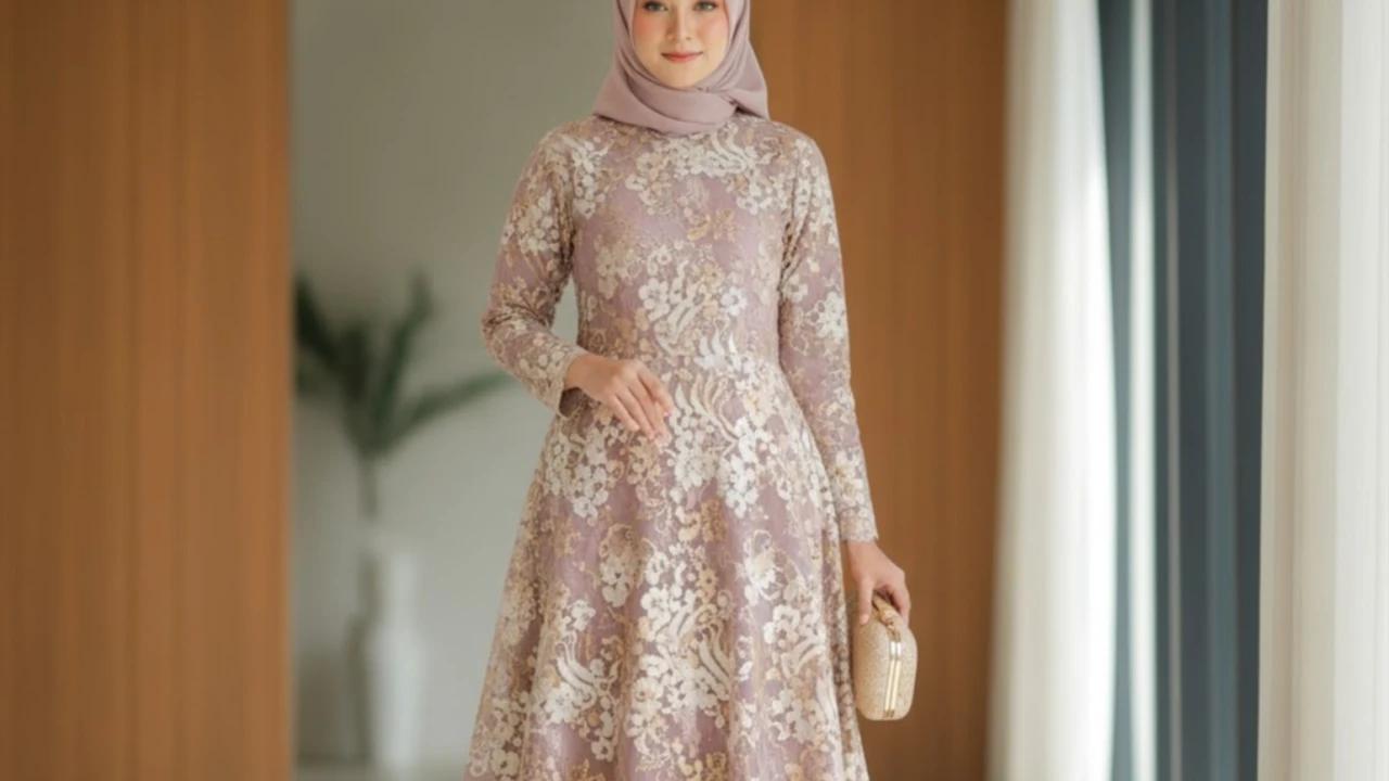 7 Warna Gamis Batik Brokat yang Diprediksi Hits untuk Ramadan 2026, Elegan saat Lebaran