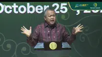 Gubernur Bank Indonesia Perry Warjiyo. Bank Indonesia kembali menyelenggarakan Indonesia Sharia Economic Festival (ISEF) pada 25 hingga 29 Oktober 2023.