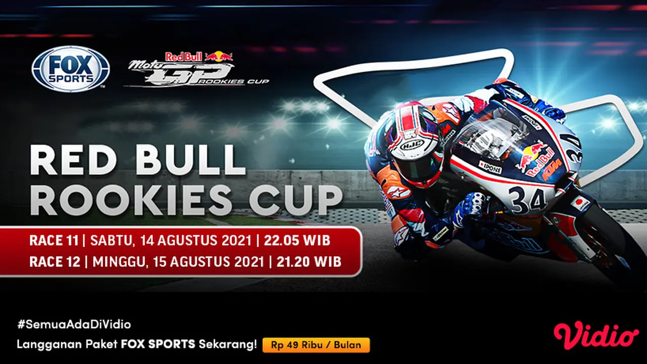 Link Live Streaming Red Bull Rookies Cup Seri Austria di Vidio Malam Ini