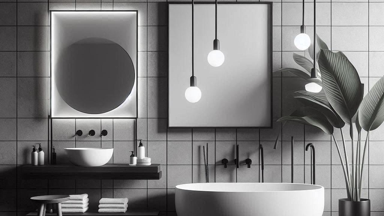 Desain Kamar Mandi Hitam Putih