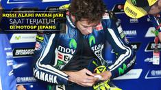 Video kecelakaan Valentino Rossi di MotoGP Jepang akhir pekan lalu yang menyebabkan jari kelingking kirinya patah