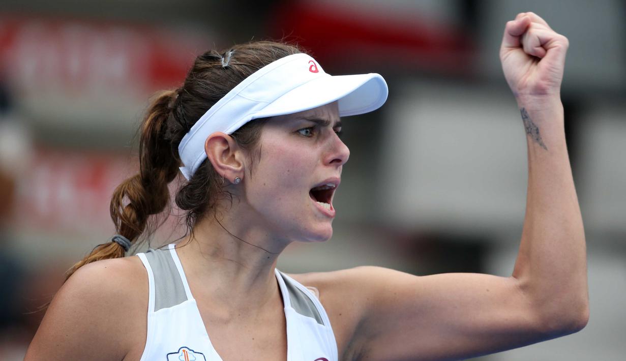 Peringkat tertinggi Julia Goerges adalah peringkat 15 WTA (5 Maret 2012). (AFP/Michael Bradley)