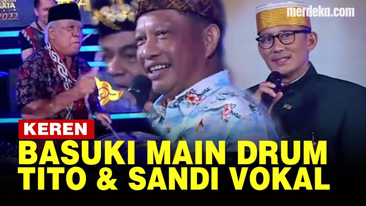 VIDEO: Basuki Main Drum, Tito & Sandi Nyanyi Lagu Armada "Pergi Pagi Pulang Pagi"