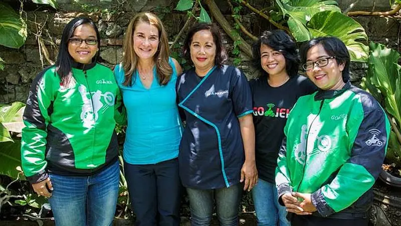 Melinda Gates Kunjungi Kantor Operasional Go-Jek di Bali
