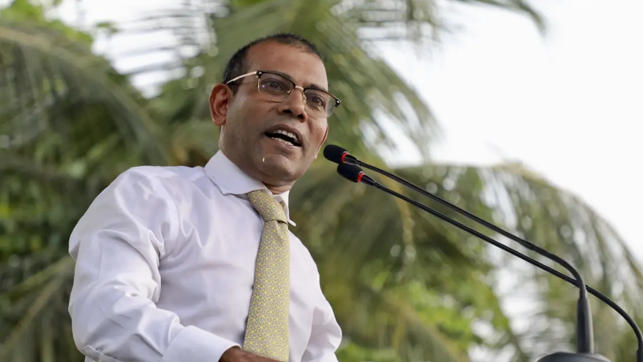 Mantan Presiden Maladewa, Mohamed Nasheed (AP/Mohamed Shuraan)