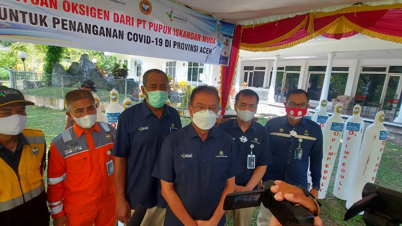 Pupuk Iskandar Muda Aceh membantu  kebutuhan oksigen di masa pandemi covid 19 diseluruh Provinsi Aceh
