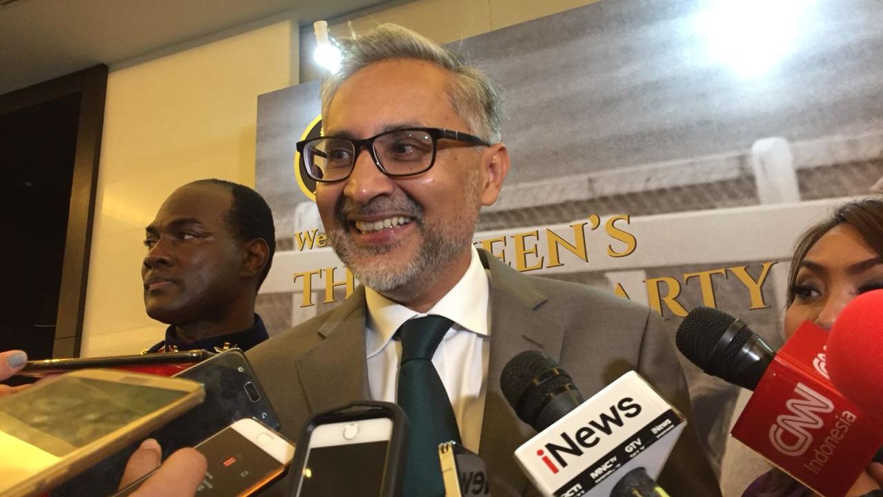 Duta Besar Inggris untuk RI Moazzam Malik mengatakan, Indonesia harus terus maju sehingga bisa jadi inspirasi dunia (Liputan6.com/Teddy Tri Setio Berty)