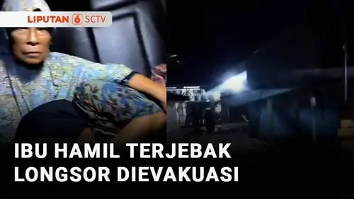 VIDEO: Longsor Putus Jalan di Sukabumi, Ibu Hamil Dievakuasi Lewat Jalur Alternatif