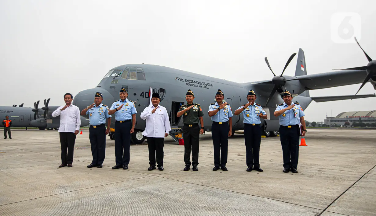 Pesawat dengan nomor A-1340 ini adalah yang kedua dari lima pesawat C-130J Super Hercules yang dibeli pemerintah. (Liputan6.com/Faizal Fanani)