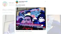 Trending di Twitter, Gibran gunakan background Naruto saat tampil di siaran TV