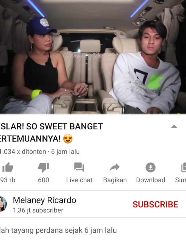 Unggahan Melaney Ricardo. (Foto: YouTube Melaney Ricardo)