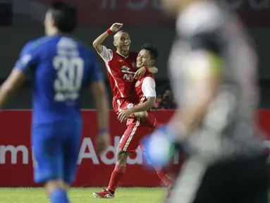 Osvaldo Haay mencetak gol pada menit ke-50 memanfaatkan umpan cantik Riko Simanjuntak. Sedangkan gol Riko Simanjuntak dicetak pada babak tambahan waktu paruh kedua melalui skema serangan balik cepat. (Foto: Bola.com/M. Iqbal Ichsan)