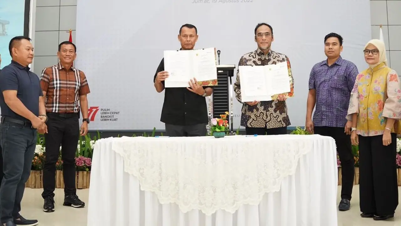 MoU PT Timah dengan TNI AD untuk pengamanan kerja. (Istimewa).