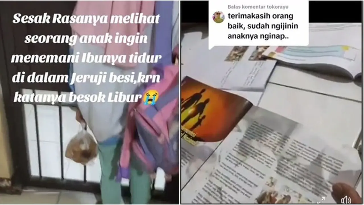 Momen Anak Ingin Tidur di Penjara Menamani Sang Ibu Ini Viral, Bikin Haru