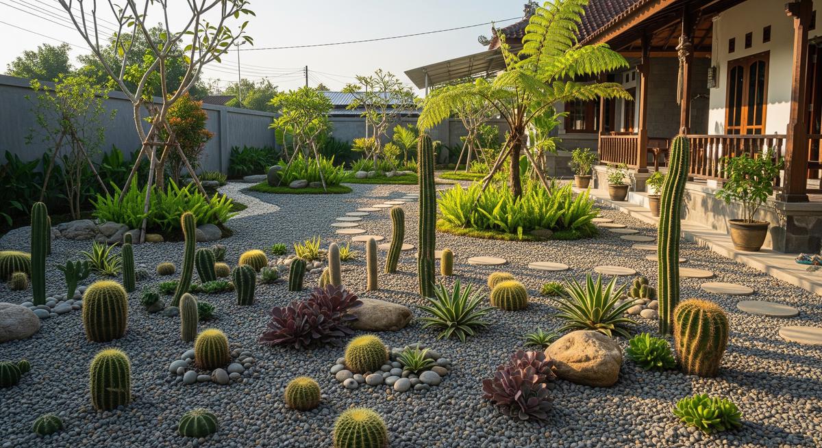 Gravel Garden yang Minim Perawatan dan Tetap Hijau/AI Generated