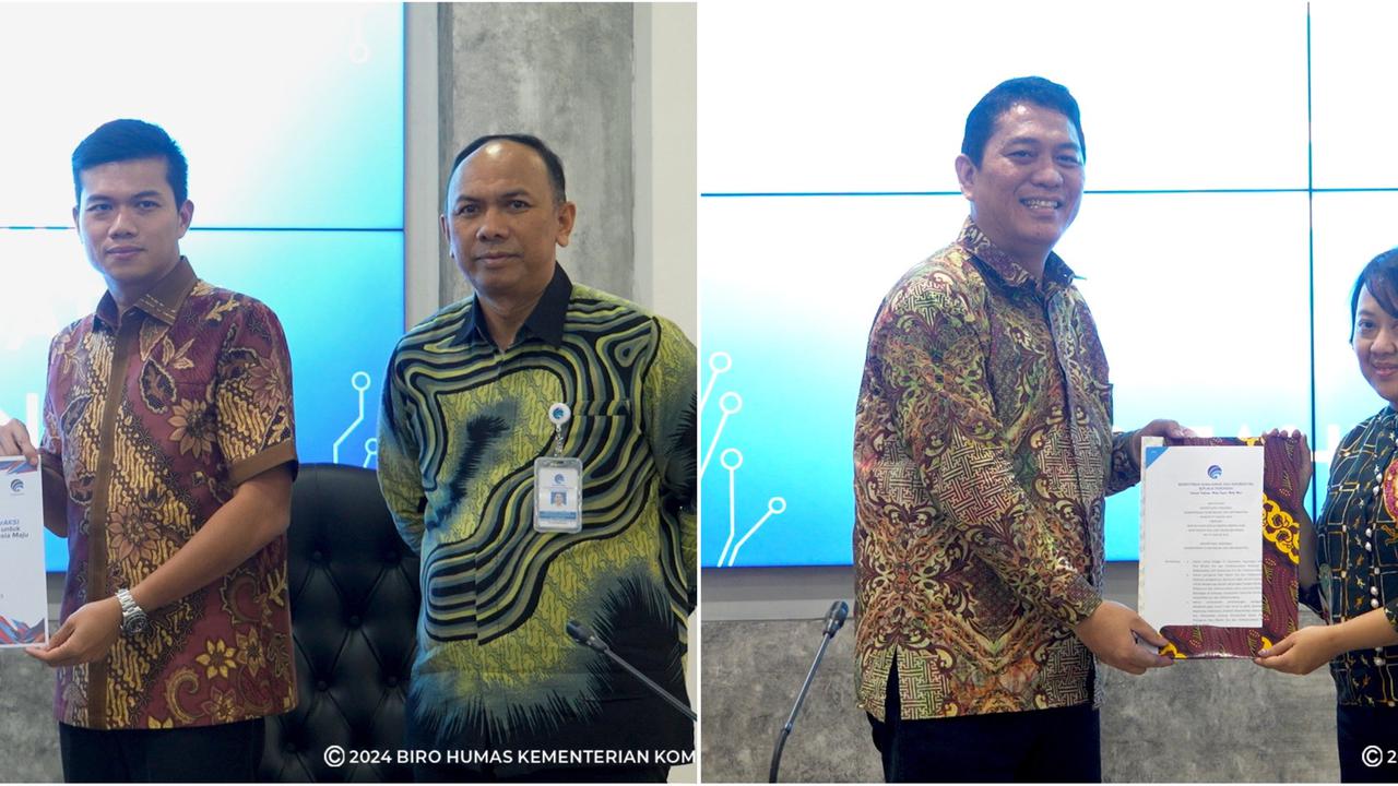 Penyerahan Surat Keputusan Sekjen Kominfo tentang Penunjukan Ketua Panitia HBP Ke-79 Tahun 2024 kepada Ketua Umum APJATEL.