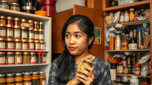 Wanita Memasak di Dapur