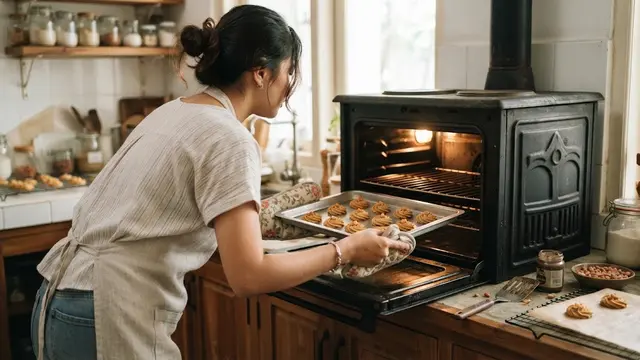 Membuat Kue Semprit Moka Kacang