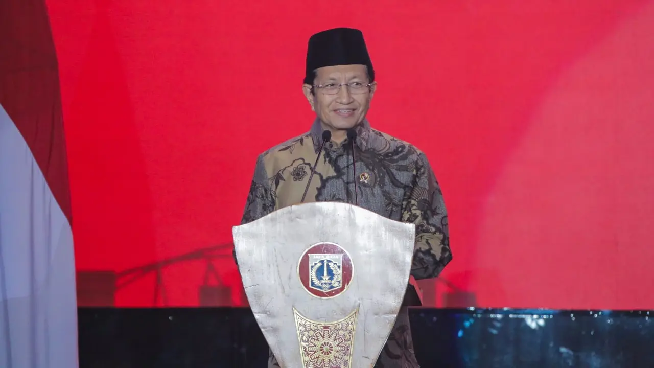 Menteri Agama atau Menag Nasaruddin Umar menghadiri perayaan Natal 2024 bersama Aparatur Sipil Negara (ASN) beserta keluarga BUMD serta DPRD DKI Jakarta.