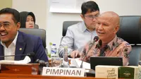 Ketua Badan Anggaran (Banggar) Said Abdullah dalam Rapat Kerja Banggar DPR RI dengan tujuh Kementerian Koordinator (Kemenko) Kabinet Merah Putih di Gedung DPR RI, Jakarta, Senin (2/12/2025).